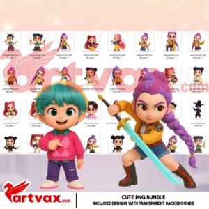 K-Pop Demon Hunters PNG Bundle