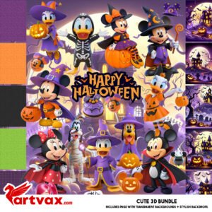 Mickey and Minnie Halloween Clipart