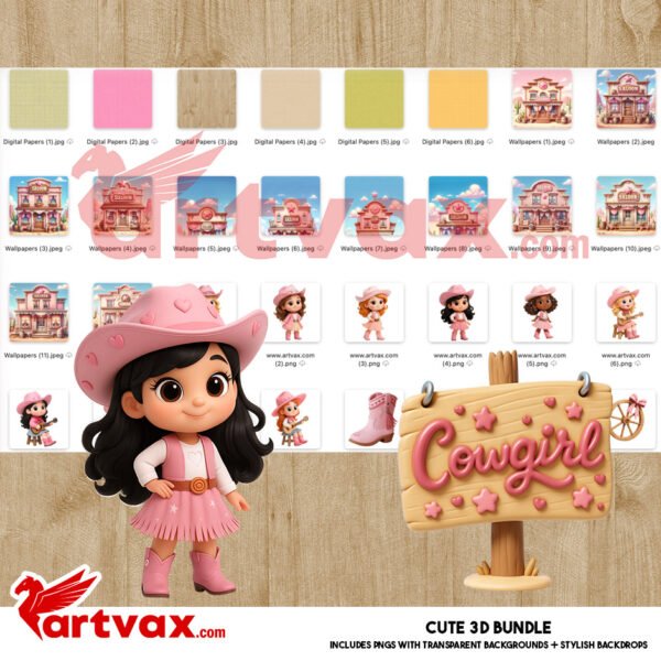 Cowgirl PNG Bundle