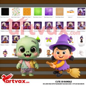 Cute Halloween Clipart Bundle