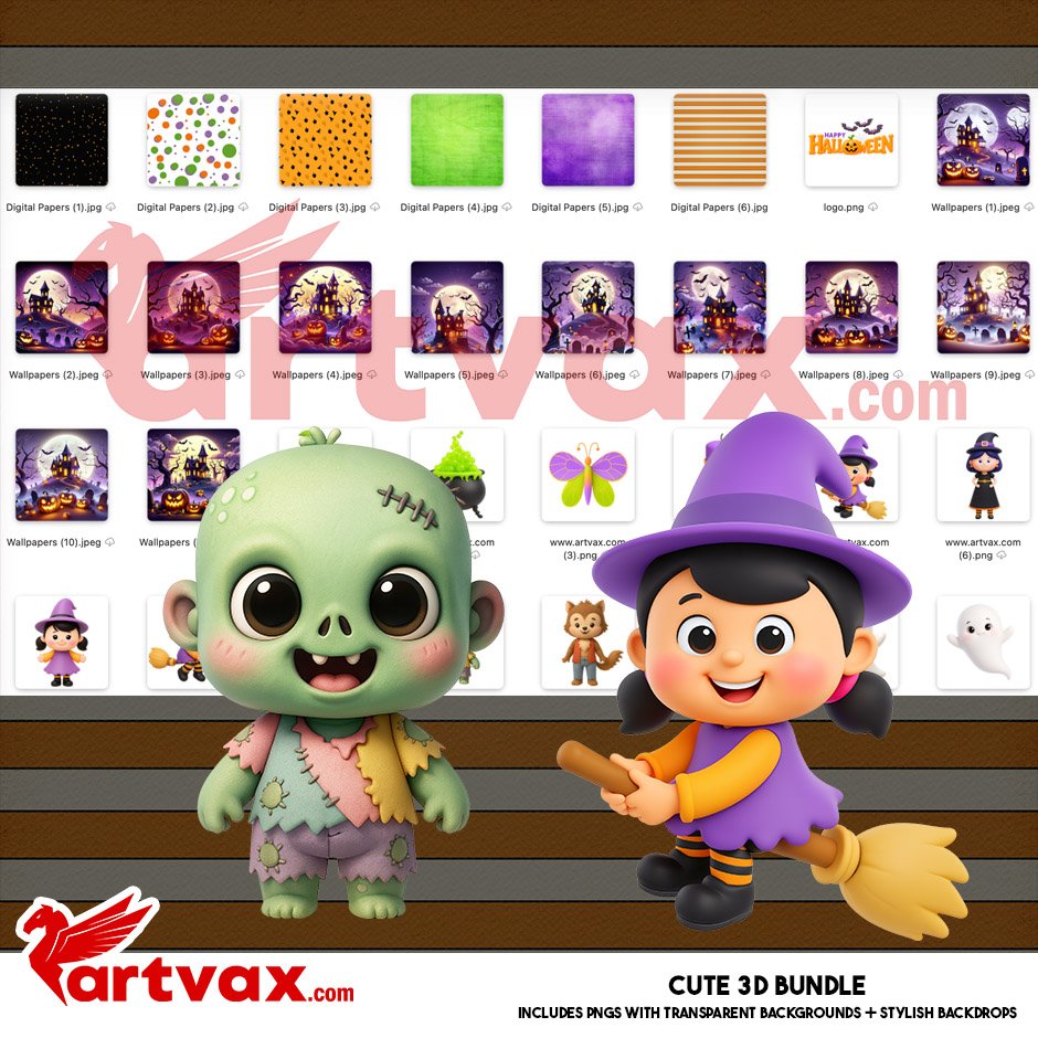 Cute Halloween Clipart Bundle