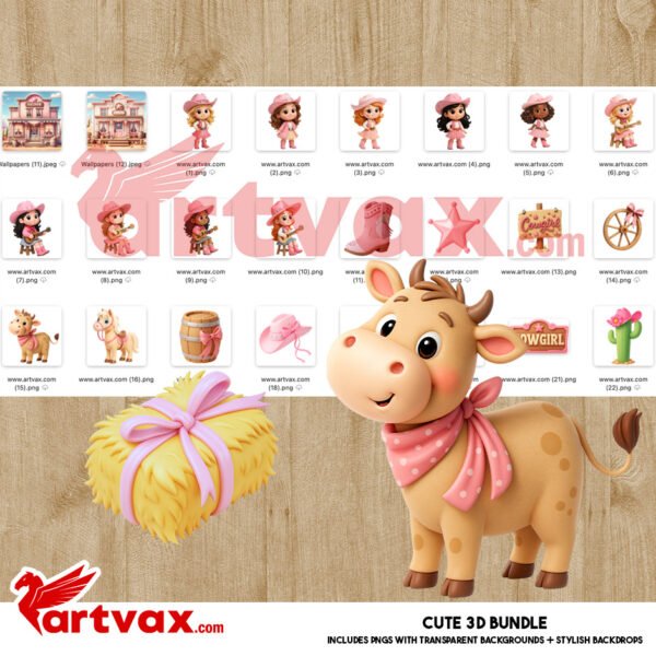 Cowgirl PNG Bundle