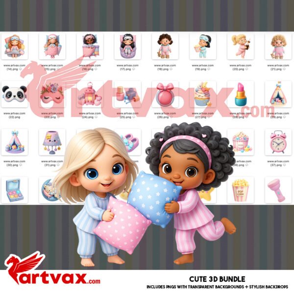 Pajama Party Clipart Bundle
