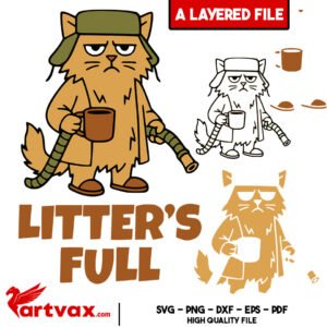 Litters Full Cat Parody SVG