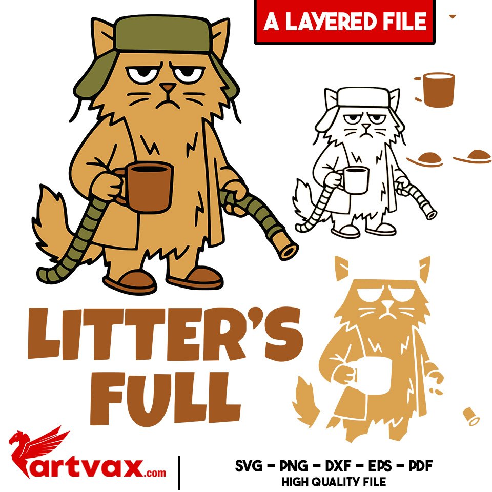 Litters Full Cat Parody SVG
