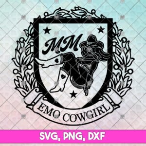 Emo Cowgirl Megan Moroney Logo SVG