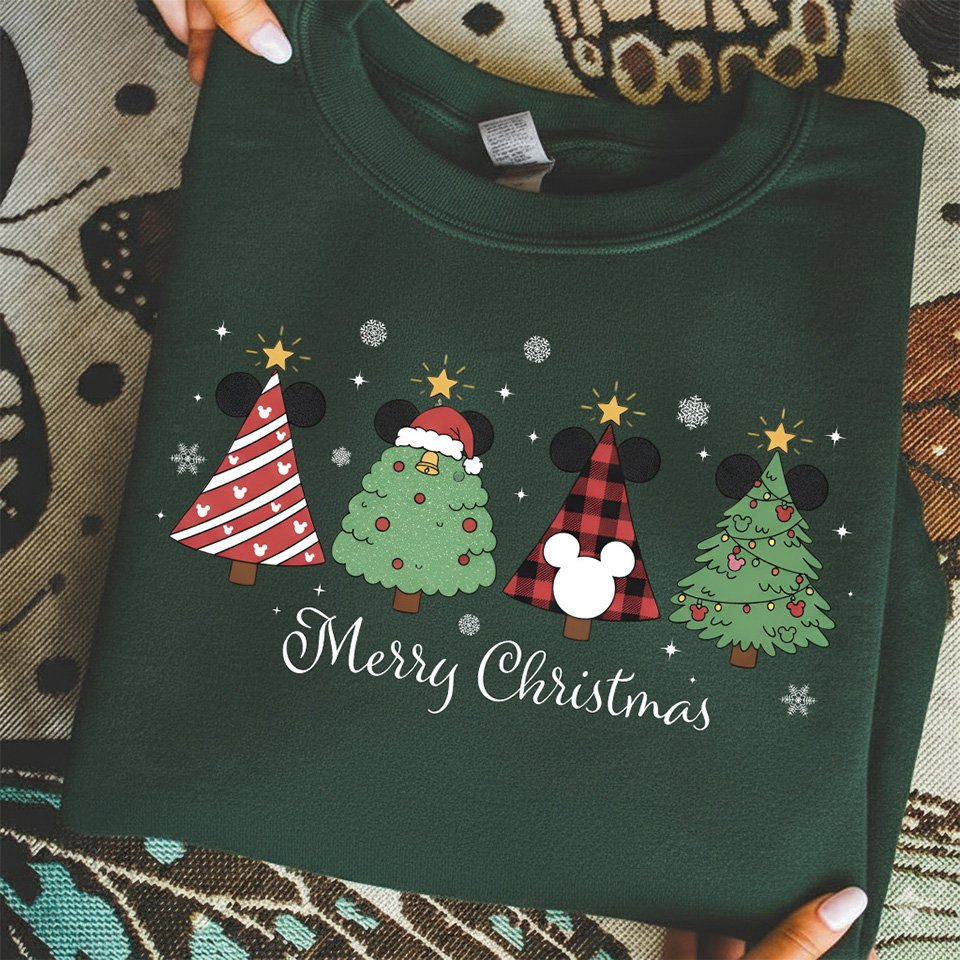 Mickey Christmas Trees PNG