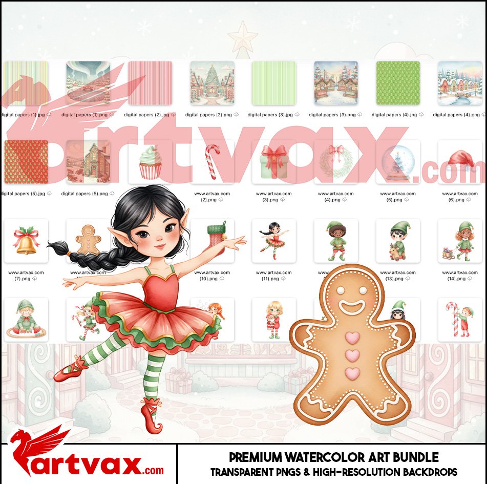 Christmas Elf Clipart Bundle