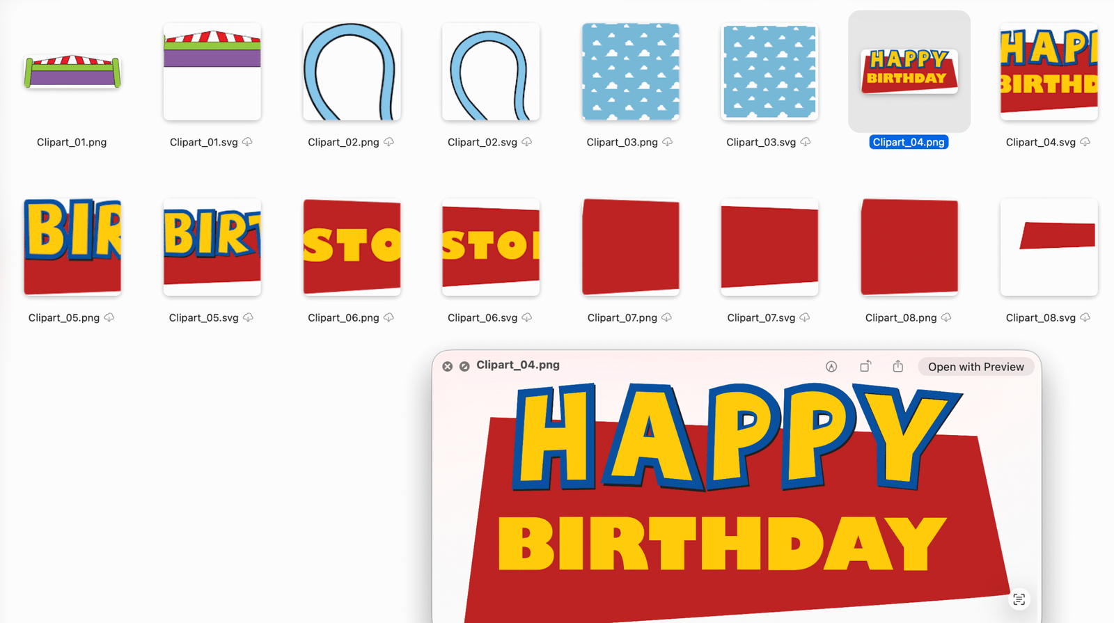 Toy Story Alphabet SVG PNG Bundle