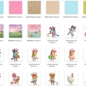 Bluey Cowgirl Clipart Bundle