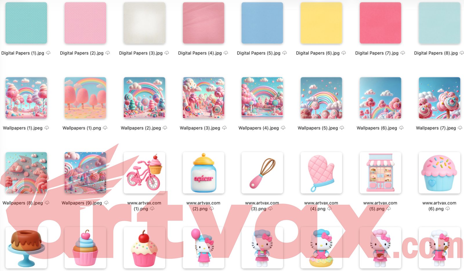 Hello Kitty Clipart Bundle