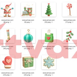 Santa Train Clipart Bundle