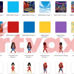 Super Girls Clipart Bundle