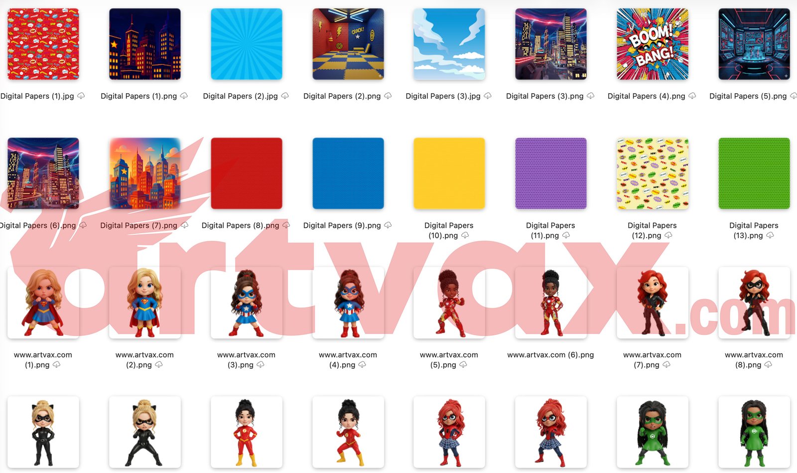Super Girls Clipart Bundle