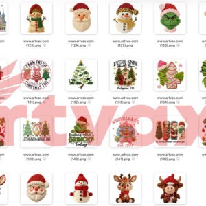 Crochet Christmas PNG Bundle