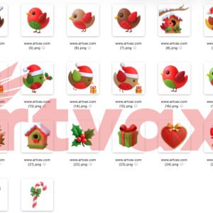 Christmas Birds Clipart