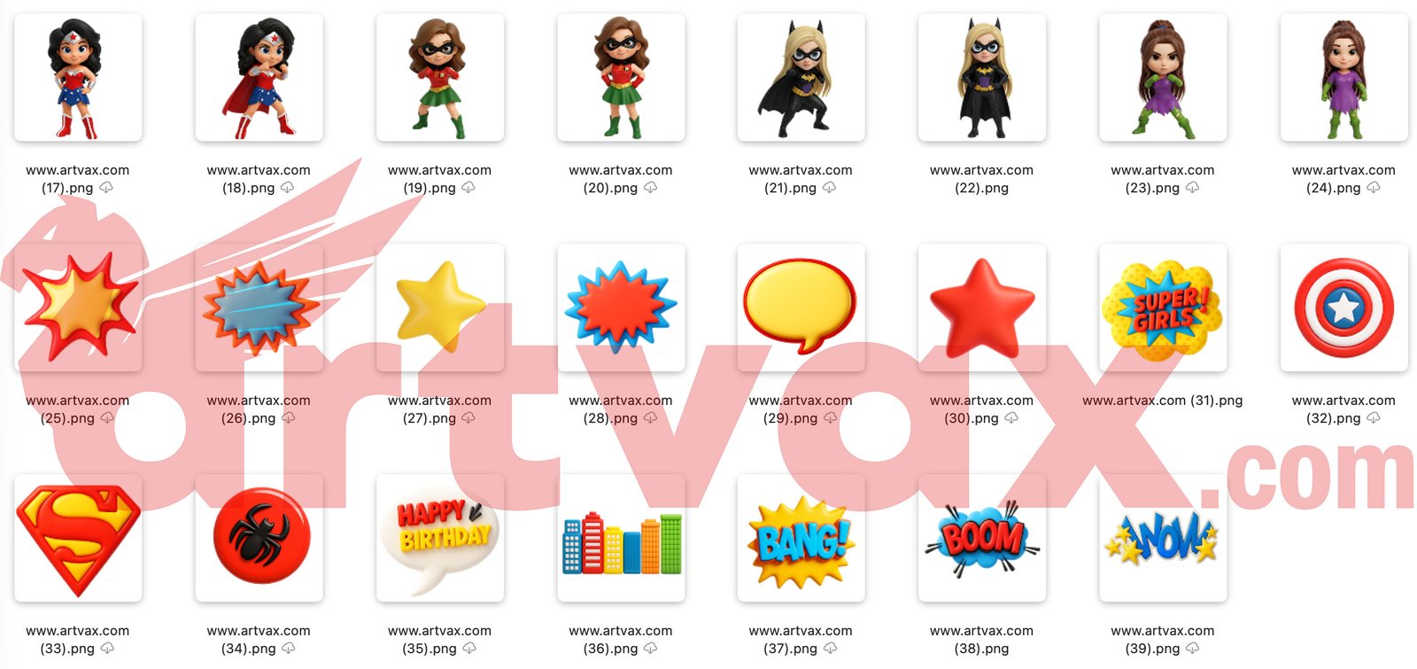 Super Girls Clipart Bundle