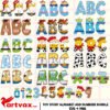 Toy Story Alphabet SVG PNG Bundle