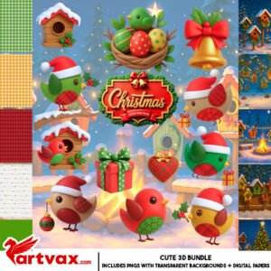 Christmas Birds Clipart