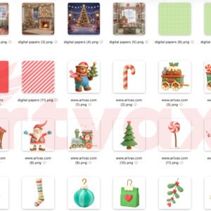 Santa Train Clipart Bundle