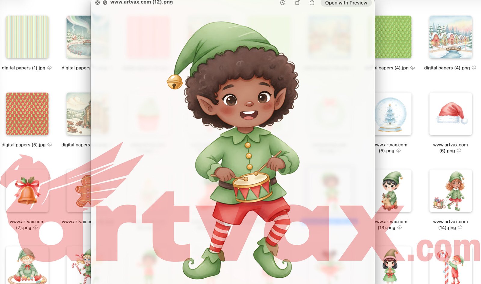Christmas Elf Clipart Bundle
