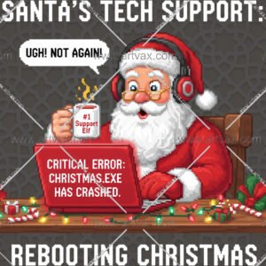 Santa Tech Support PNG Bundle
