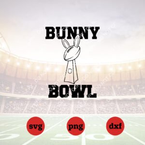 Bunny Bowl SVG | Football Bunny Ears PNG | Bad Bunny Svg | Game Day Bunny Cutting File | Benito Frog Halftime svg| Digital Download