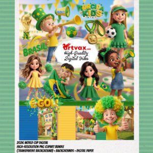 Brazil 2026 World Cup PNG Bundle