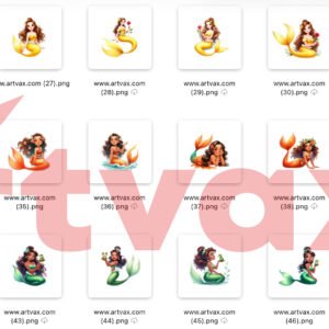 Mermaid Princess PNG Bundle