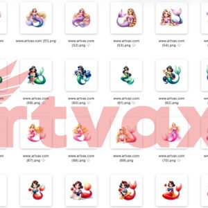 Mermaid Princess PNG Bundle