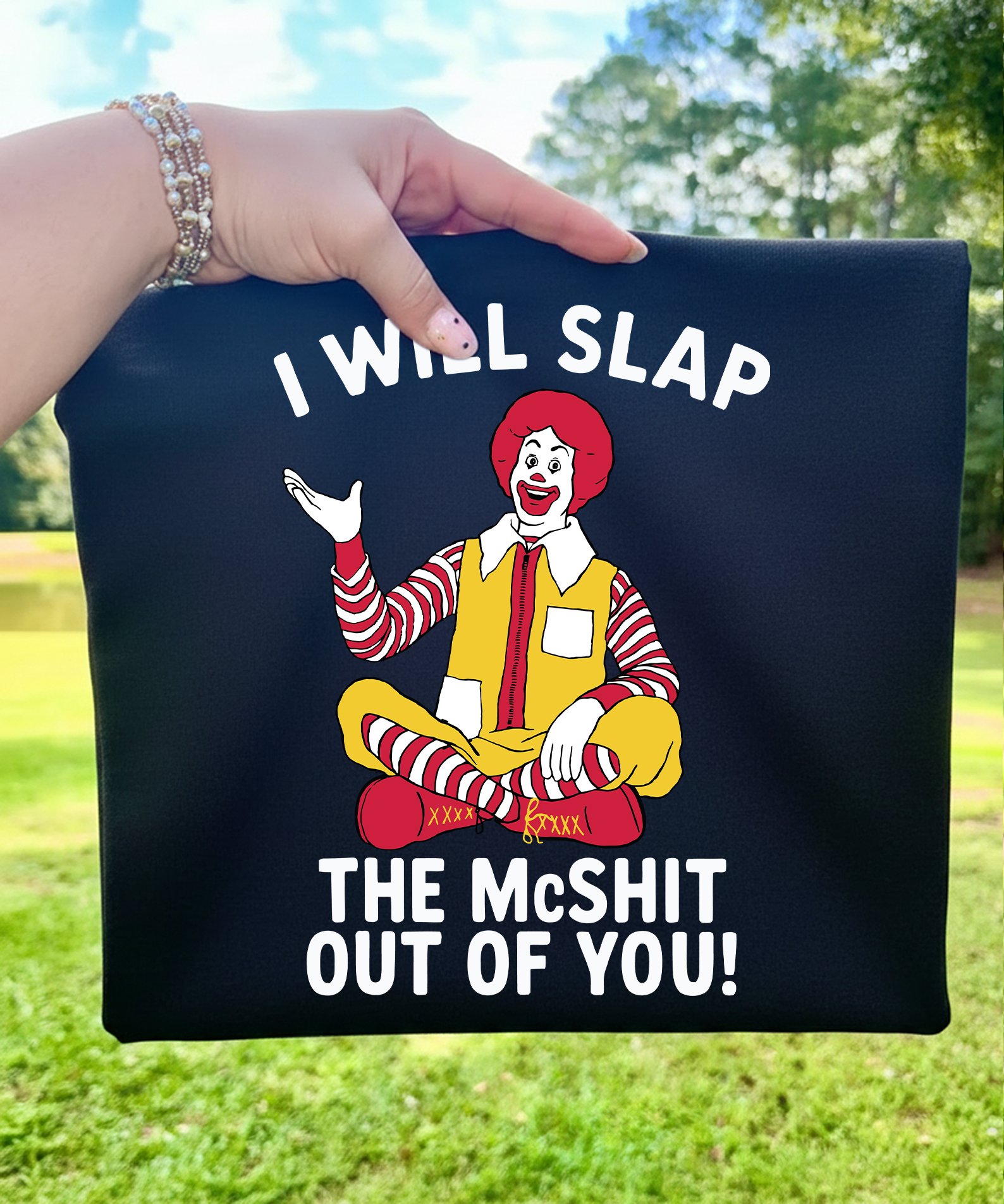 Retro Ronald SVG PNG Bundle | I Will Slap The McSh*t Out Of You Shirt Design | Sassy Fast Food Clown Clipart | Funny Nostalgia Sublimation | SVG PNG DXF EPS Digital Download - Image 2