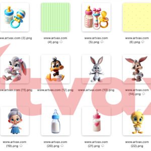 Baby Looney Tunes 3D PNG Bundle