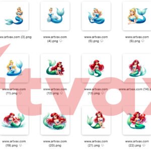 Mermaid Princess PNG Bundle