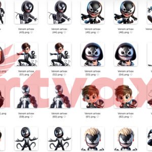 Venom and Miles Morales 3D PNG Bundle