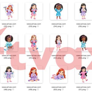 Cute Spa Girl PNG Bundle