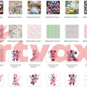 3D Minnie Mouse Fairy PNG Bundle
