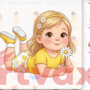 Watercolor Daisy Garden PNG Bundle