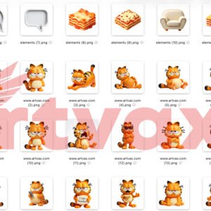 Garfield 3D PNG Bundle