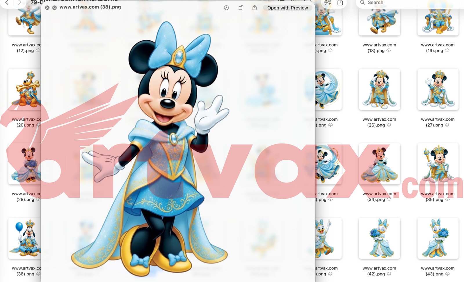 Royal Blue Mickey Mouse PNG Bundle