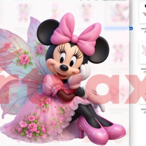 3D Minnie Mouse Fairy PNG Bundle