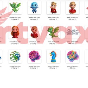 Cute Game of Thrones PNG Bundle