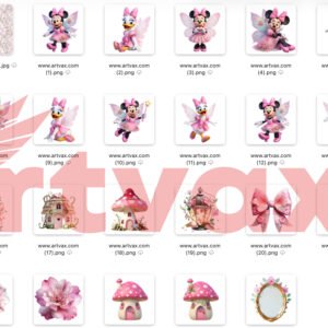 3D Minnie Mouse Fairy PNG Bundle