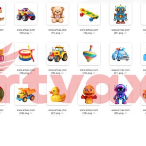 Cute 3D Toys PNG Bundle