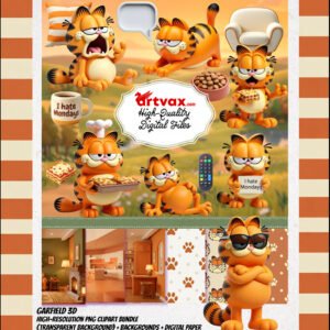 Garfield 3D PNG Bundle