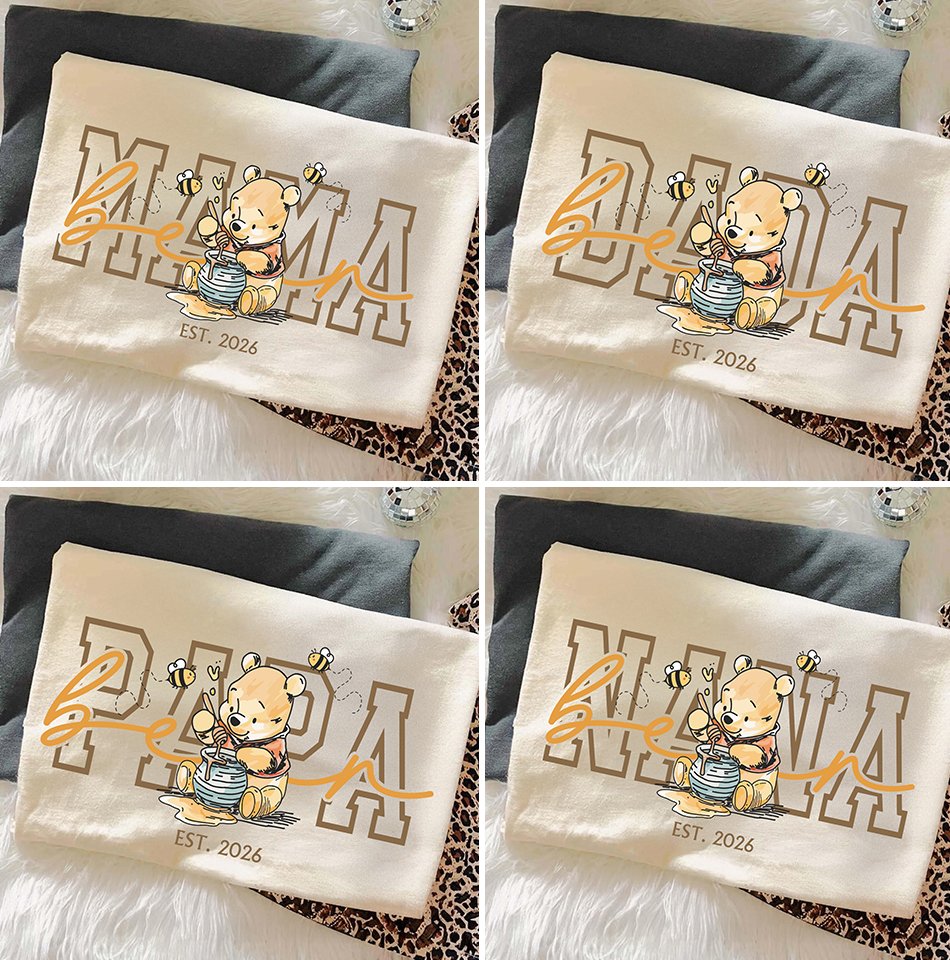 Classic Pooh Bear Family PNG Bundle