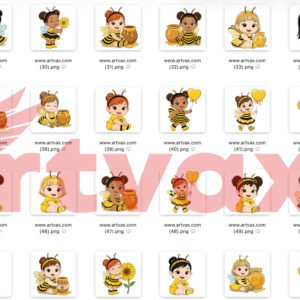 Bee Clipart Bundle PNG