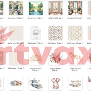 Cute Watercolor Regency Clipart Bundle
