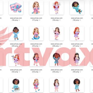 Cute Spa Girl PNG Bundle