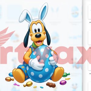 Watercolor Mickey Easter PNG Bundle