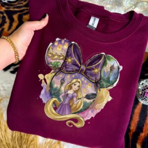 Alternative view of Princess Mouse Head PNG Bundle | Magical Watercolor Ear Designs | Rapunzel Ariel Moana Tiana Sublimation | Disney Princess Boutique png